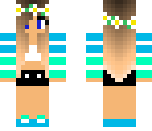 cute tan flower ombre girl