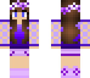 purple aura flower crown