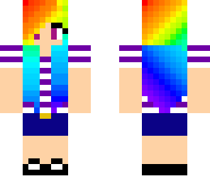 rainbow hair girl