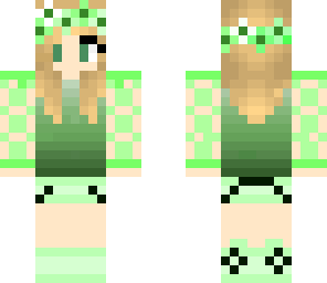 green aura flower crown
