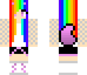 rainbow wolf girl