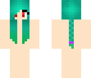 teal and green braid hair base