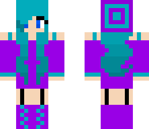 teal and purple