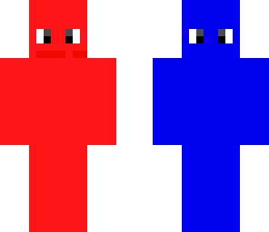 red and blue