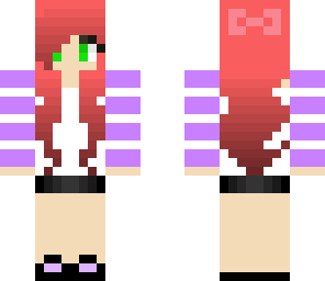 girl with red hair and bow