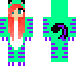 neon girl in cat costume edit
