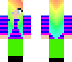 rainbow hair girl