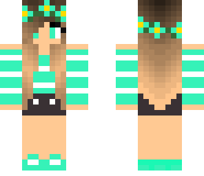 edited mint green girl