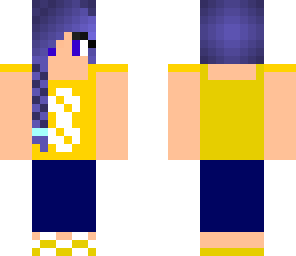 flower and blue hair girl