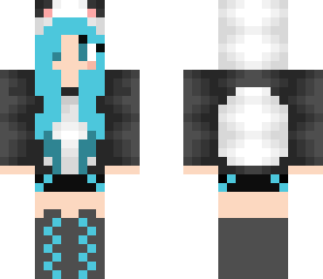 blue panda girl