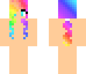 rainbow ponytail girl base