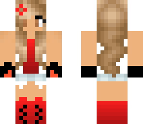fire girl with black and white gloves