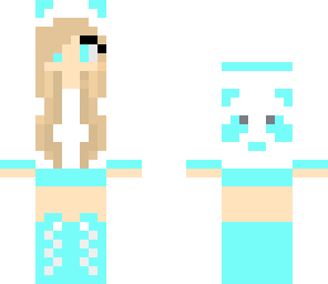 blue panda girl