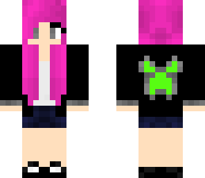 cute pink haired gamer girl
