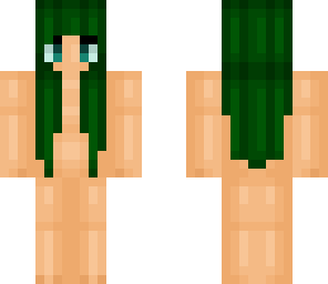 long dark green hair girl base