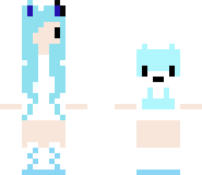 cute blue chibi fox
