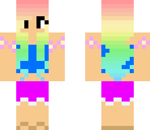 pastel rainbow girl