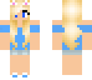 blue cat girl
