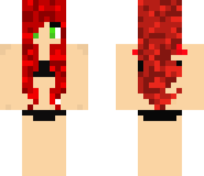 red head with bikini