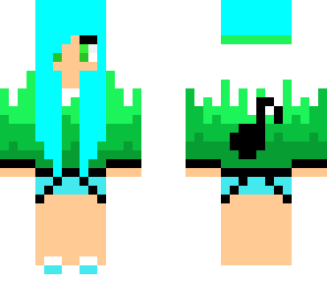 blue hair music girl