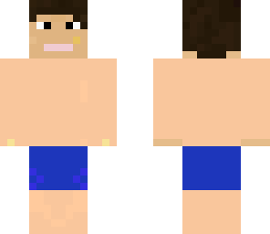 mathman with bue trunks