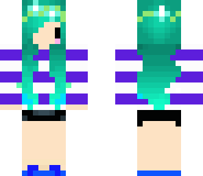 mint hair chibi girl
