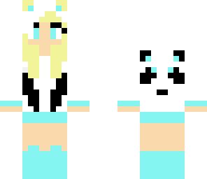 light blue panda girl