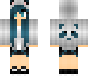 blue panda girl