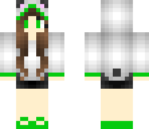 panda girl green
