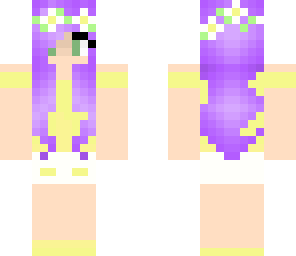 purple hair flower girl