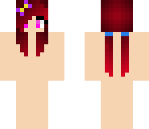 red pigtails hair base
