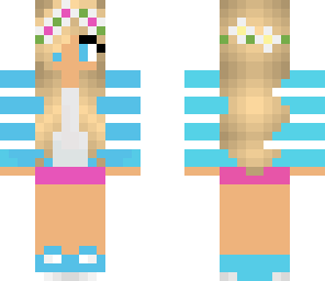cute flower blue girl 