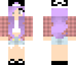 purple hair tomboy girl