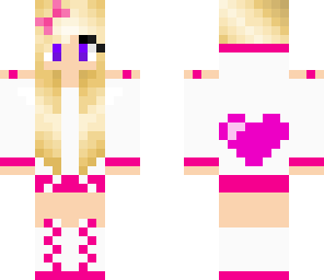 pink heart girl