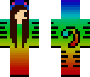 rainbow chibi cat girl