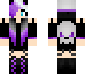 purple skull girl