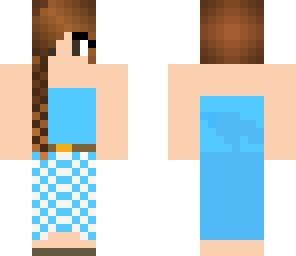 cute summer dress skin blue and white