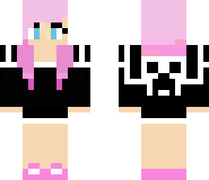 cute pink creeper skull girl