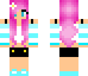 cute pastel blue and pink girl