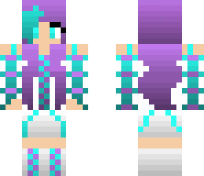 purple and blue girl