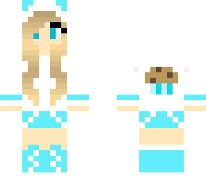 blue choc chip muffin girl