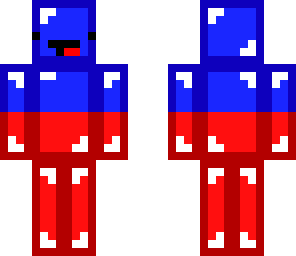 half blue half red derp