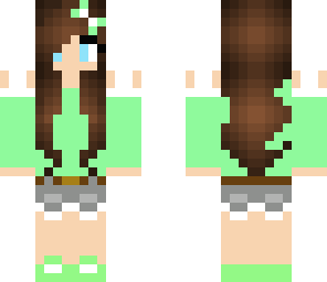 girl with light green top