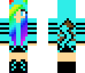 blue with rainbow hair pikachu