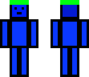 blue man with a hat