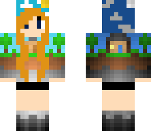 cute minecraft world girl