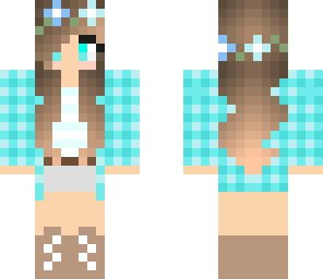 blue plaid girl