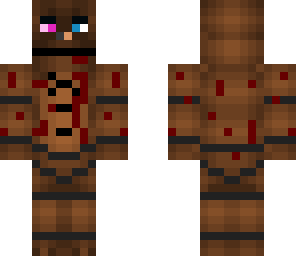 cyborg space girl stuffed in freddy fazbear suit
