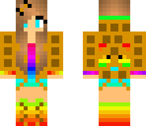 rainbow panda waffle girl