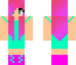 pink and aqua